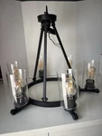 Holman Bronze Wagon Wheel Chandelier 26 3/4" Wide Farmhouse 6-LIGHT Fixture. Fixed Price $150.00.