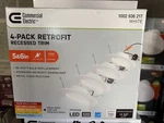 Commercial Electric & Inch Led 1004325346 Recessed Trim White (4 Lights). Fixed Price $25.00.