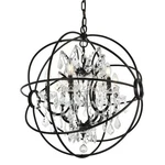 Elegant Lighting 1130D25/RC Geneva 6 25"W Crystal - Bronze. Fixed Price $948.00.