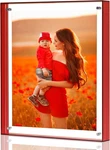 Red 10X12 Acrylic Floating Photo Frame, Best Valentine Day, New Year Gift. Fixed Price $25.99.