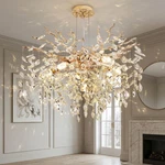 24" Luxury Tree Branch Crystal Chandelier Gold Elegant Led Pendant Light Fixture. Fixed Price $223.99.