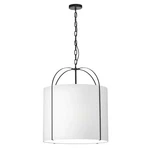 Dainolite Quincy 3 Light Incandescent Pendant, Black/black QCY-221P-BK-WH. Fixed Price $739.99.