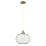 Kichler Avery Light Globe 14" Pendant, Natural Brass/clear - 43911NBR. Fixed Price $229.97.