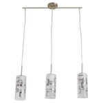 Hampton Bay Brushed Nickel Ceiling Mini Pendant Etched White Glass Fixture. Fixed Price $30.12.