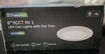 Freelicht 6" 5CCT 1 Led Can Lights W Flat Trim 24PK Easy Install Dimmable. Fixed Price $55.00.