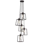 Chloe Lighting Ironclad Industrial 5 Oil Rubbed Bronze Large Pendant.... Fixed Price $106.84.