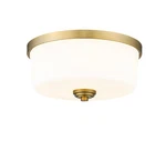 Bellevue ZCF37100 Paula Light 14"W Flush Mount Drum Ceiling - Brass. Fixed Price $136.00.