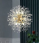 Qamra Dandelion Firework Burst Sputnik Chandelier Hanging Pendant 9 Light Gold. Fixed Price $24.00.