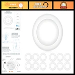 12 Pack 5/6" Dimmable Led Disk Lights - 15W Surface Mount, Energy Star, Ul Liste. Fixed Price $95.99.