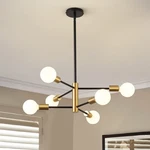 Modern Chandeliers For Dining Room, Black Gold Ceiling Light F.... Fixed Price $82.32.