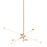 Afx Lighting Rusnak 30" Led Pendant, Satin Brass/white - RSKP30L30D1SB. Fixed Price $336.80.