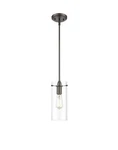 Society Montreal 1-LIGHT Modern Bronze Pendant With Clear Glass Shade. Fixed Price $28.00.