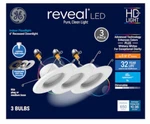 Ge Reveal White Color-enhancing Dimmable Led Damp Rated Recessed Downlight 3PACK. Fixed Price $24.99.