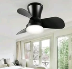 Oponl Black Ceiling Fan With Light 22INCH, Low Profile, Remote Control, Flush. Fixed Price $49.99.