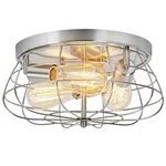 Flush Mount Ceiling Brushed Nickel Fixture 3-LIGHT Modern.... Fixed Price $79.32.