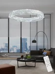 Ykolupty Dia Modern 40" Crystal Chandelier (silver) Luxury For Dining Room +. Fixed Price $450.00.