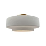 Medium Tier Semi-flush By Justice Design Group CER-6363-ANTC-BRSS. Fixed Price $275.00.