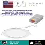 Juno WF8 SWW5 90CRI Mw M6 Round Led Wafer Downlight, 120 Volts, Switchable Color. Fixed Price $37.99.