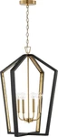 Capital Lighting 344541KM Pendant Ceiling CHANDELIER,27"X20"BLACK,BRASS. Fixed Price $113.77.
