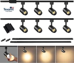 Zoomable 8-LIGHT Led Track Lighting Kit With 6.6FT Rail & Float. Fixed Price $249.86.