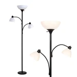 Floor Lamp Double Led Torchiere Dimmable 72 Tall Jet Black Brightech Dome. Fixed Price $124.99.