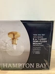 Hampton Bay HD-1871AGB-I Vista Heights Aged Brass Semi Flush Ceiling Light. Fixed Price $23.26.