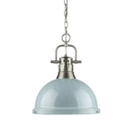 Golden Lighting Duncan 1 Pendant, Pewter 3602-LPW-SF. Fixed Price $148.50.