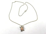 1/20 12 Karat Gold Rope Chain Necklace W/ Sea Turtle Pendant 17 1/2" Long. Fixed Price $21.99.