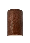Justice Design Wall Sconce Hammered Copper Model CER-1165-HMCP-LED2-2000. Fixed Price $125.00.