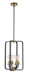 Craftmade Randolph Foyer 4 Light Flat Black Satin Brass Pendant Chandelier. Fixed Price $158.39.