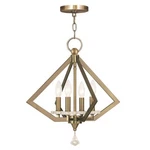 Livex Lighting Diamond Chandeliers, Antique Brass 50664-01. Fixed Price $559.96.