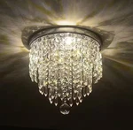 Merra 8.7 In. 3-LIGHT Chrome Flush Mount Chandelier With K9 Crystals. Fixed Price $27.99.