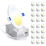 Ensenior 24 Pack Inch Led Recessed Ceiling Light, Dimmable, 2700K6000K 6CCT.... Fixed Price $198.76.