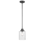 Globe Electric 61009 Annecy 6"W Led Mini Pendant Graphite Seeded Glass. Fixed Price $38.99.