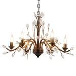 Rusty Crystal Chandelier 6 Lights Candle Pendant Lamp Vintage Ceiling Lighting. Fixed Price $167.24.