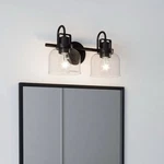 Brio Lighting Brighton Farmhouse 2-LIGHT Dimmable Bath Vanity, BR802BLK Black. Fixed Price $42.49.