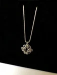 Handmade Celtic Filigree Argentium Sterling Silver Pendant Chainmaille Necklace. Fixed Price $43.63.