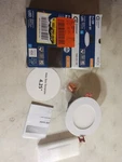 Commercial Electric 4 In. White Flush Round Wet Led Integrated Recessed. Fixed Price $10.20.
