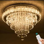 11.8" Modern Crystal Chandelier Led Flush Mount Ceiling Light For Bedroom Foyer. Fixed Price $165.00.