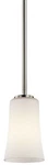 Kichler Brushed Nickel Hanging Pendant Light, Adjustable Length #43077NI, New. Fixed Price $49.99.