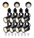 Yuemegou Black Dimmable Led Track Lighting 8 Heads, 10W 3CCT. Fixed Price $104.99.