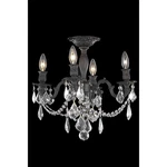 Elegant Rosalia 4-LT 17" Royal Cut Flush Mount, Bronze/clear 9204F17DB-RC. Fixed Price $660.00.