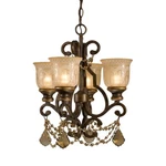 Crystorama Norwalk 4-LT Crystal Mini Chandelier, Bronze 7504-BU-GT-MWP. Fixed Price $449.99.