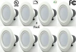 Qty 8 Bioluz Led 4" Retrofit Recessed Lighting Fixture 3000K Matte White Ul. Fixed Price $49.99.