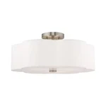 Livex Lighting 52154-91 Chelsea 3 Brushed Nickel Ceiling M. Fixed Price $253.99.