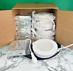 6 Pack Led Slim Panel 4" Recessed Downlight Night 5CCT 2700K-5000K. Fixed Price $54.99.