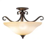 Vaxcel CF35417RBZ/B Monrovia 17-IN Bronze Bowl Semi Flush Mount Ceiling Light. Fixed Price $239.99.