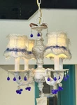 Crystorama 5224-AW-BLUE Paris Market Antique White Mini Chandelier Crystal. Fixed Price $229.00.
