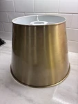 Pottery Barn Hood Tapered Metal Shade Gold Brass Large 12.5" Diam #X718. Fixed Price $30.00.