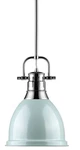 Golden Lighting 3604-S-CHROME Seafoam Shade Duncan Single 9"W Mini Pendant. Fixed Price $32.95.